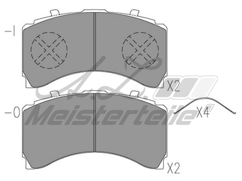 Brake Pad Set, disc brake (AZMT-44-022-2040)