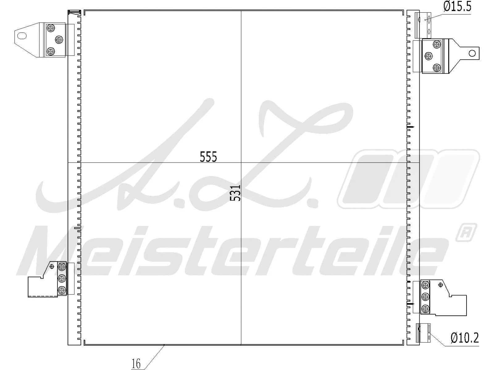 Condenser, air conditioning (AZMT-45-030-1393)