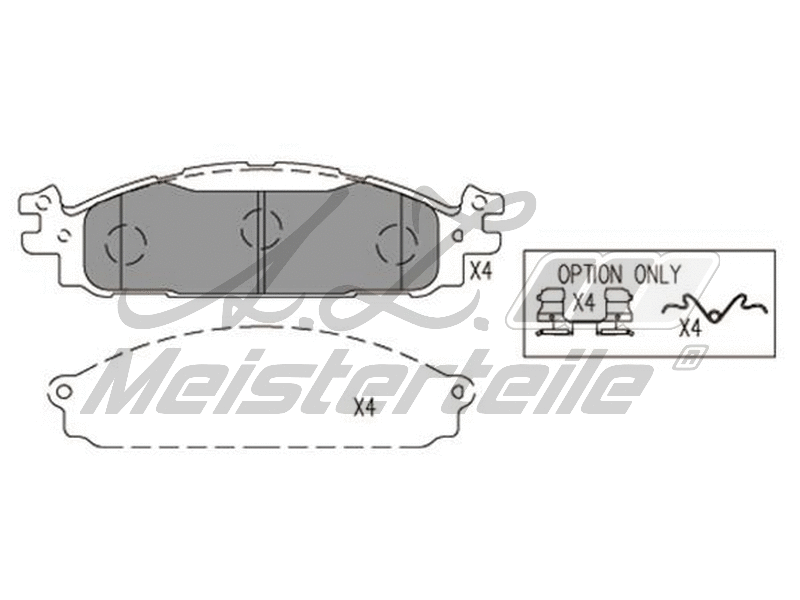 Brake Pad Set, disc brake (AZMT-44-022-2561)