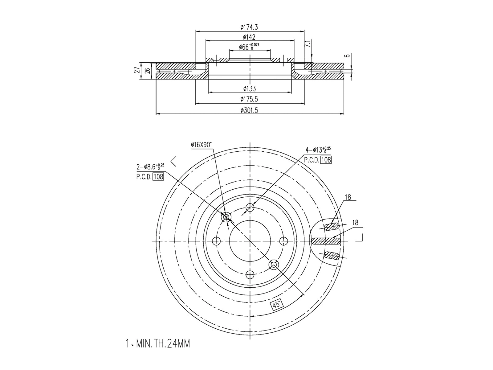 Brake Disc (AZMT-44-024-1233)