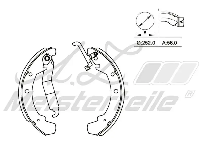 Brake Shoe Set (AZMT-44-026-1227)