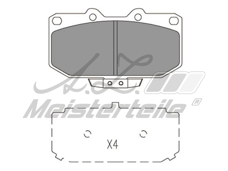 Brake Pad Set, disc brake (AZMT-44-022-2266)