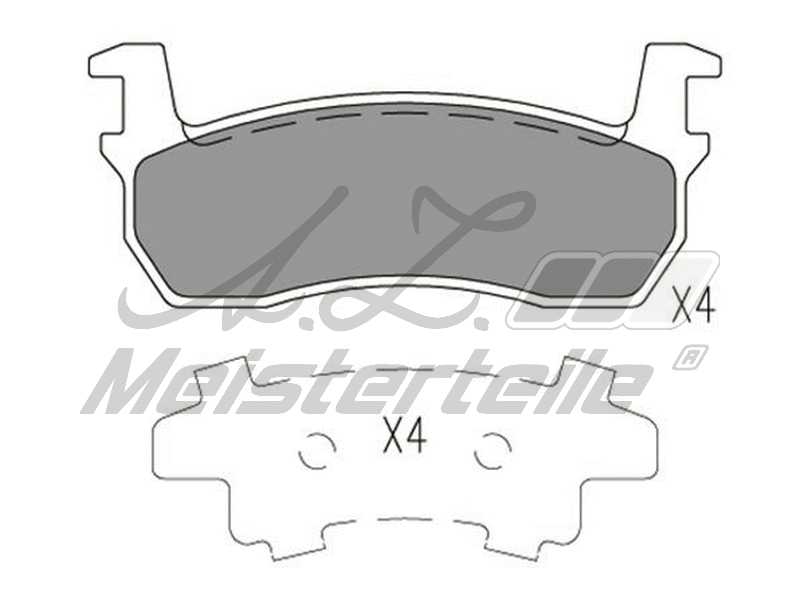 Brake Pad Set, disc brake (AZMT-44-022-2249)