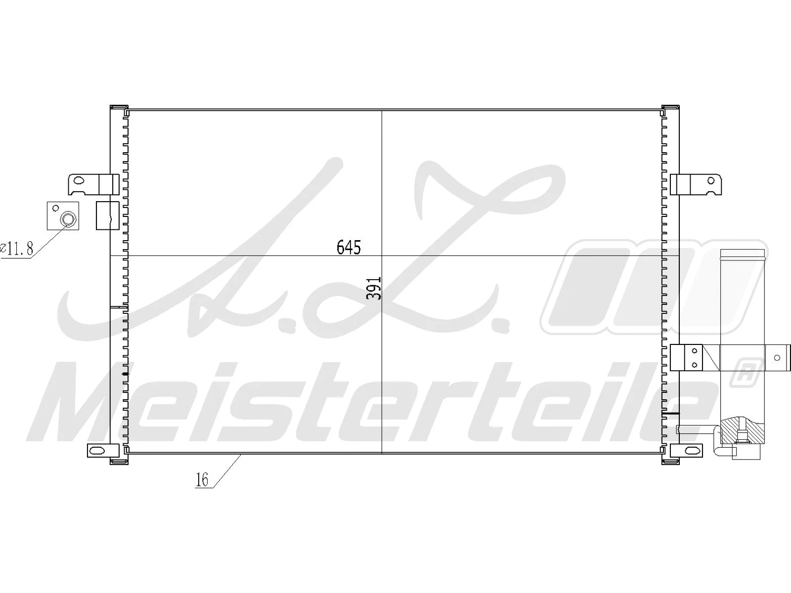 Condenser, air conditioning (AZMT-45-030-1114)