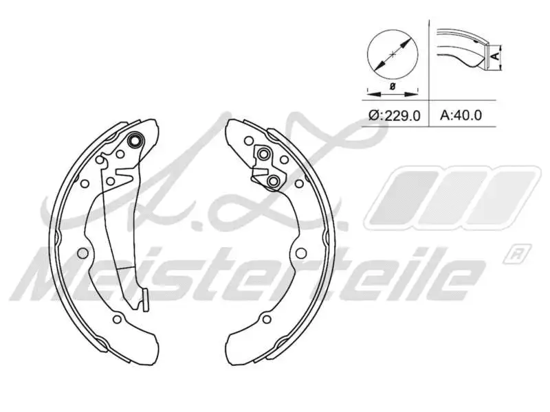 Brake Shoe Set (AZMT-44-026-1294)