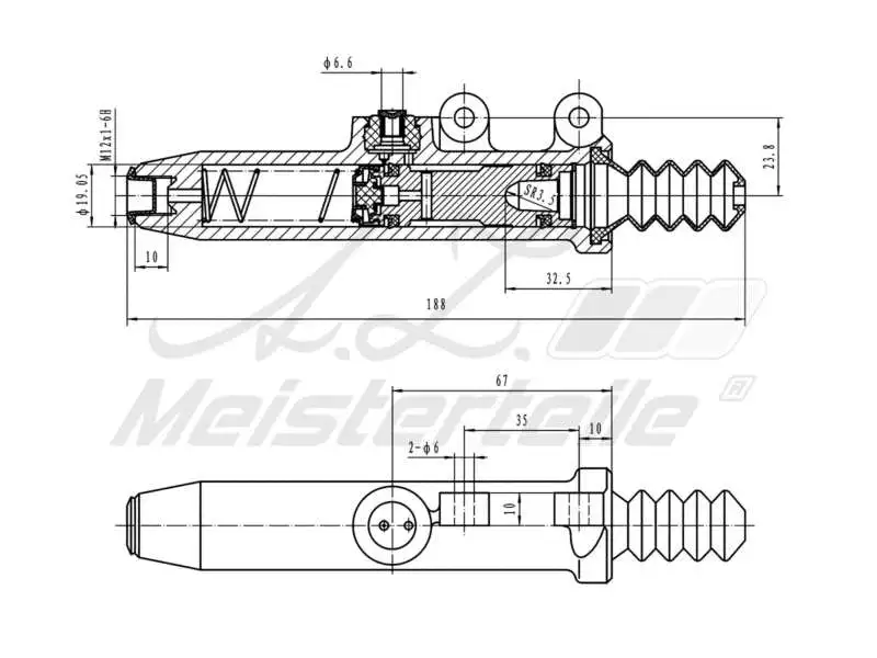 Master Cylinder, clutch (AZMT-47-030-1056)