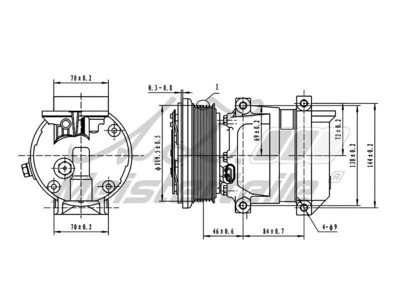 Compressor, air conditioning (AZMT-45-041-1071)