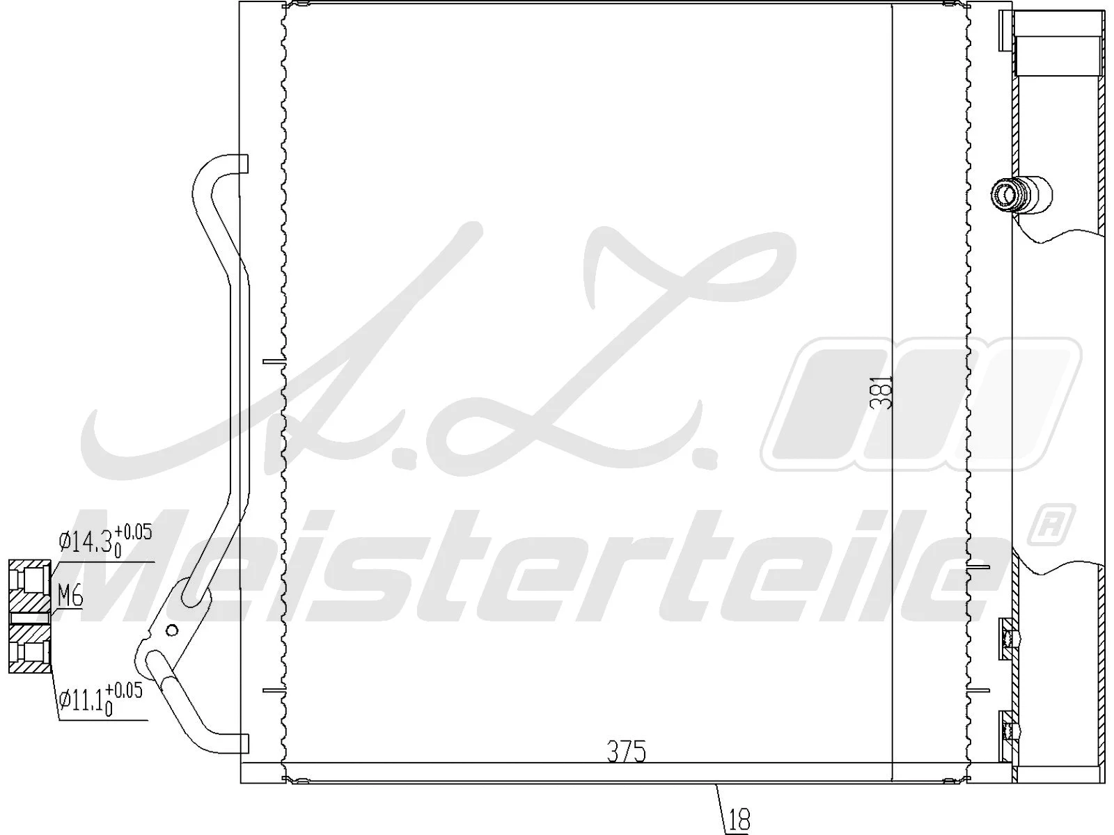 Condenser, air conditioning (AZMT-45-030-1421)