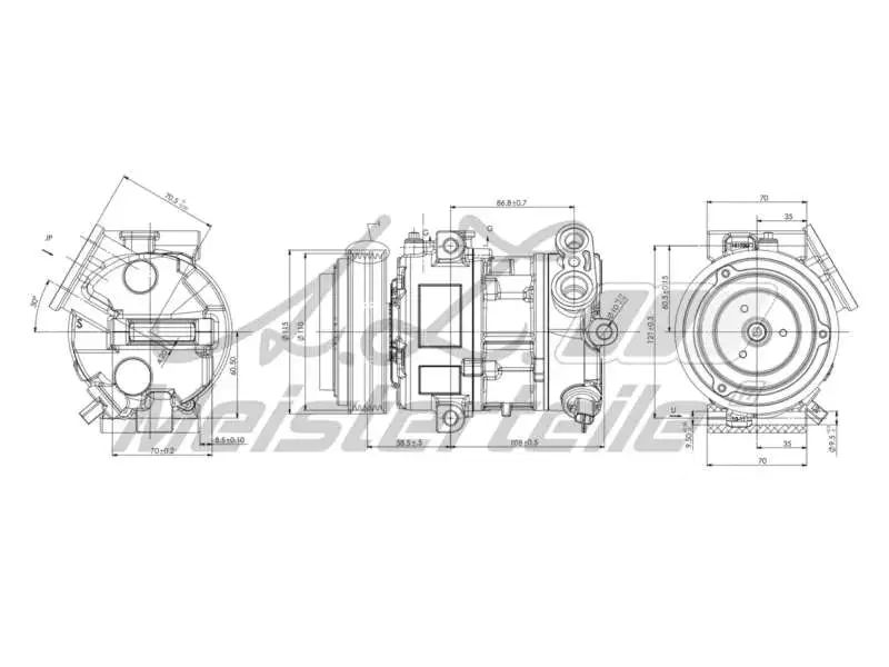 Compressor, air conditioning (AZMT-45-041-1143)
