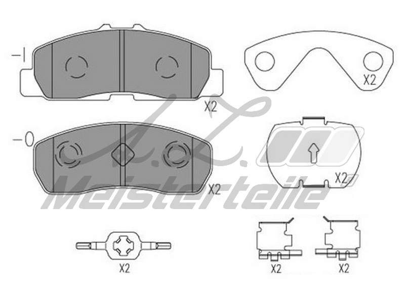 Brake Pad Set, disc brake (AZMT-44-022-2631)