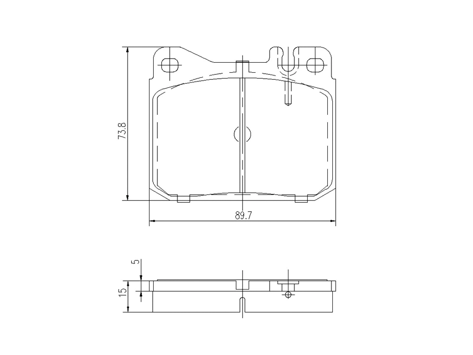 Brake Pad Set, disc brake (AZMT-44-022-1100)
