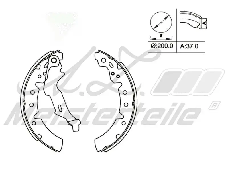 Brake Shoe Set (AZMT-44-026-1181)