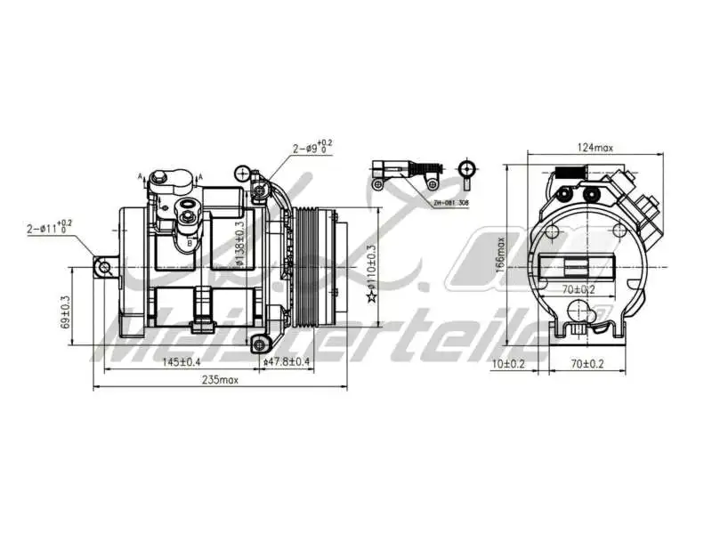 Compressor, air conditioning (AZMT-45-041-1049)