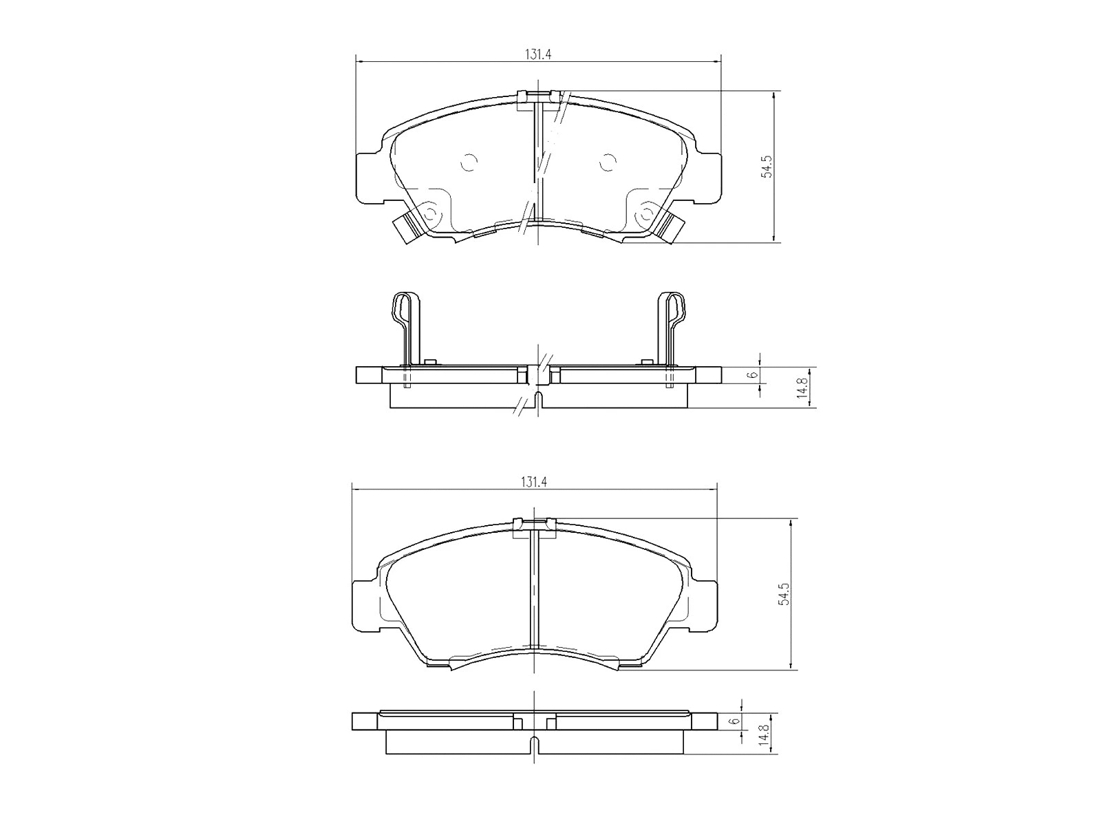 Brake Pad Set, disc brake (AZMT-44-022-1398)