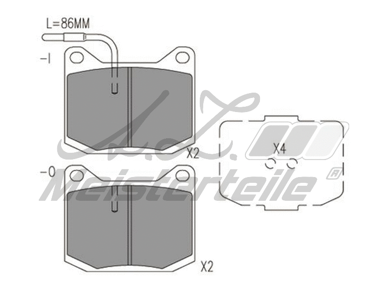 Brake Pad Set, disc brake (AZMT-44-022-1891)