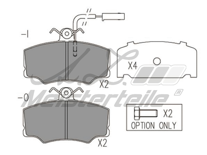 Brake Pad Set, disc brake (AZMT-44-022-1892)