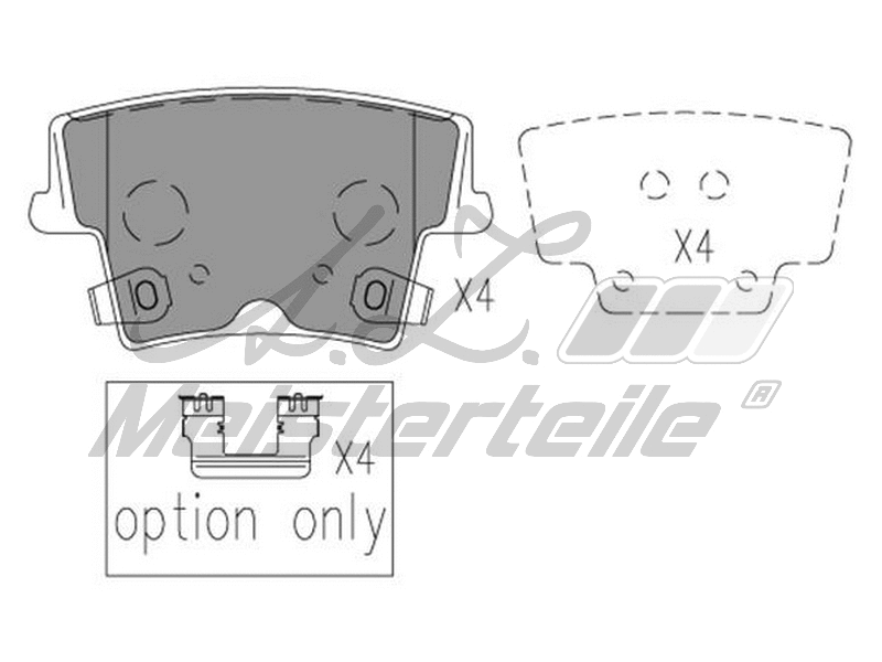 Brake Pad Set, disc brake (AZMT-44-022-1603)