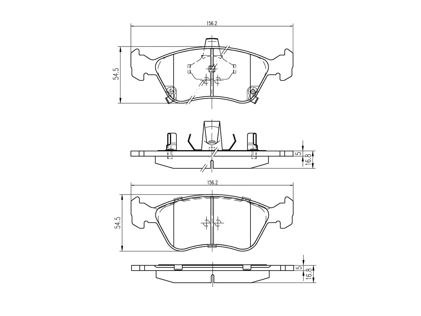 Brake Pad Set, disc brake (AZMT-44-022-1057)
