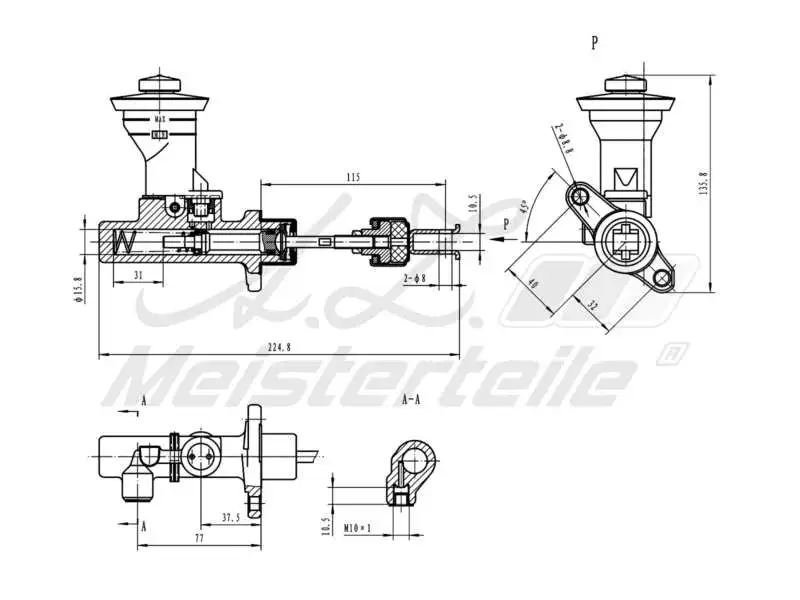Master Cylinder, clutch (AZMT-47-030-1089)