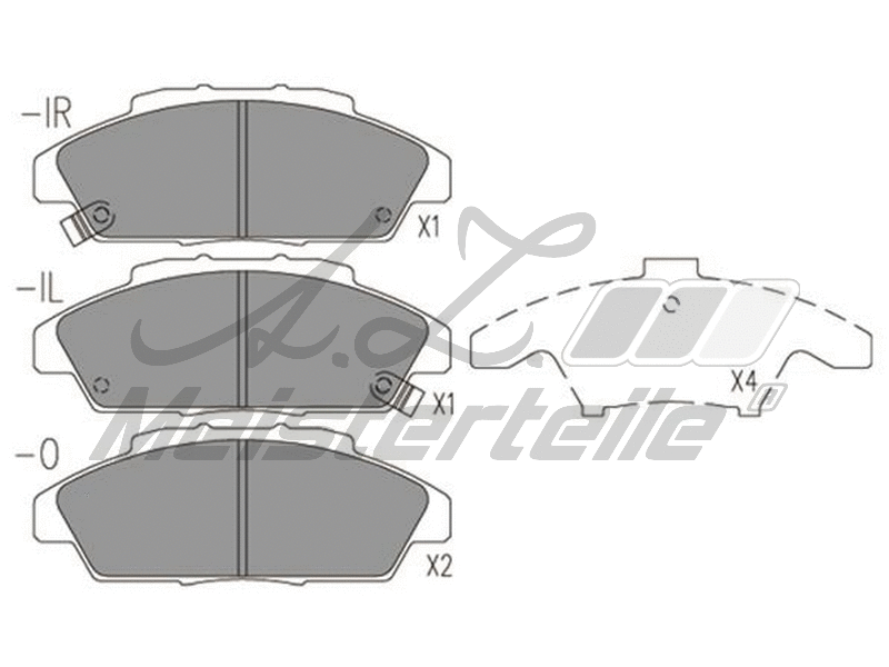 Brake Pad Set, disc brake (AZMT-44-022-2428)
