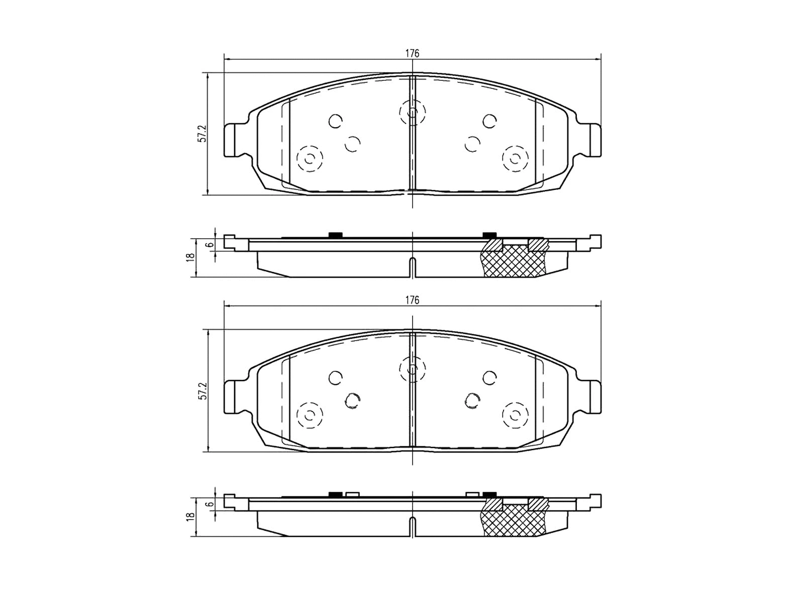 Brake Pad Set, disc brake (AZMT-44-022-1290)