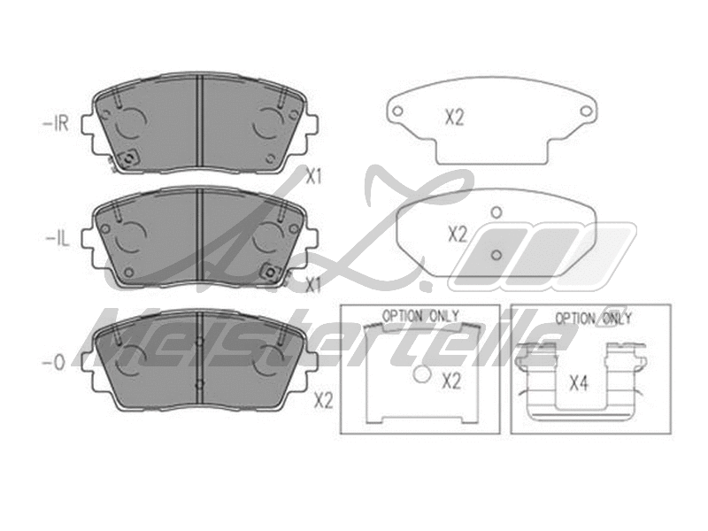 Brake Pad Set, disc brake (AZMT-44-022-2031)