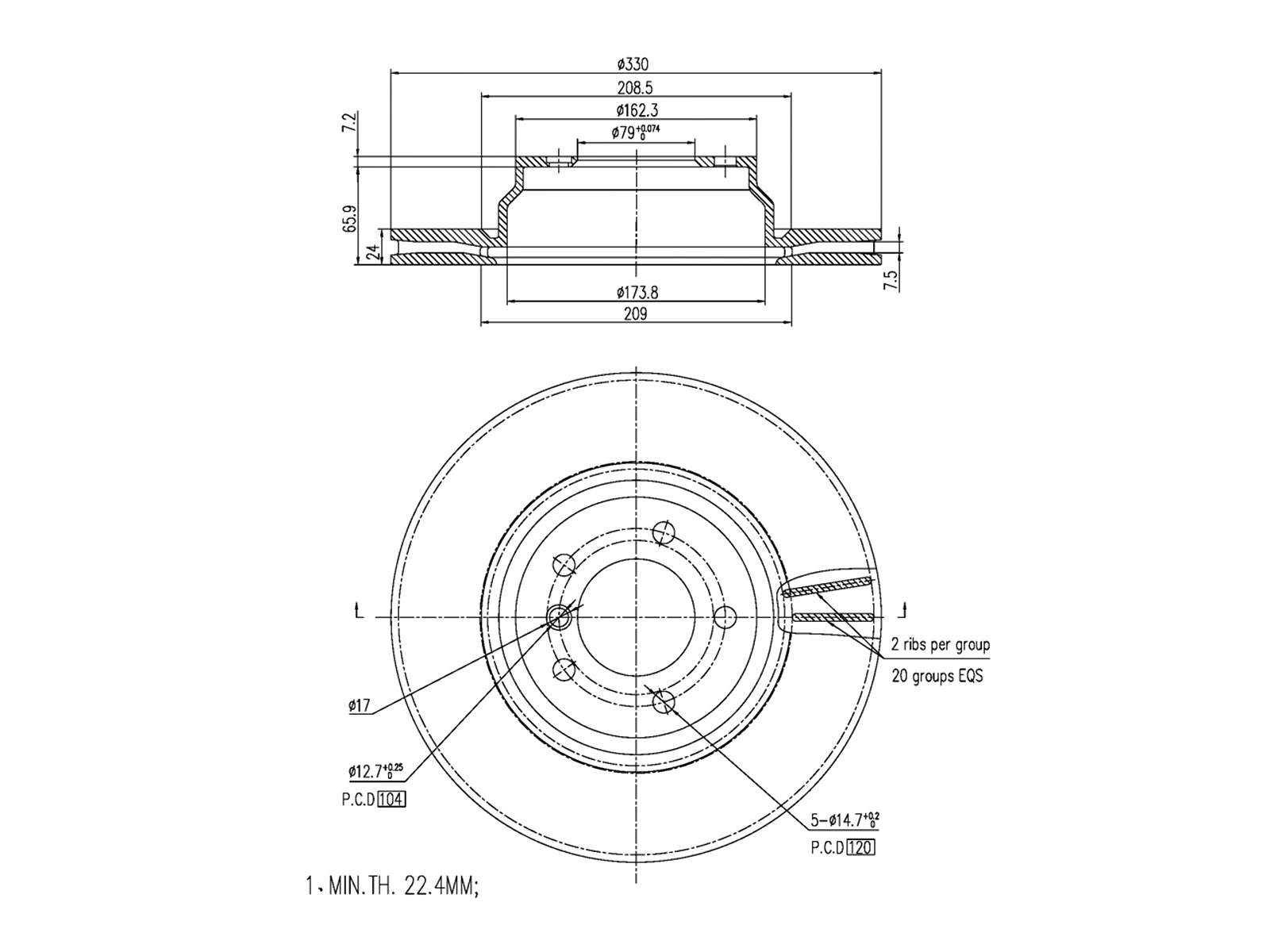 Brake Disc (AZMT-44-024-1265)