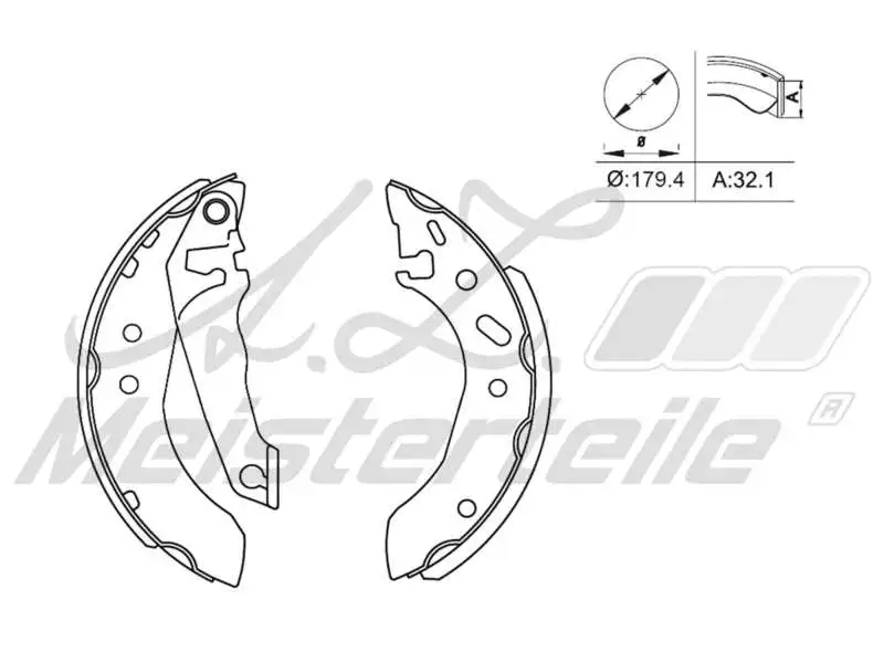 Brake Shoe Set (AZMT-44-026-1050)