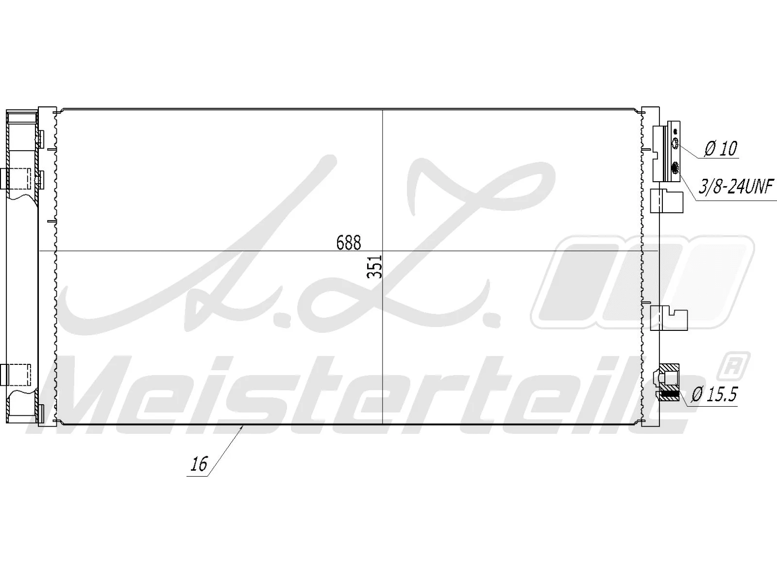 Condenser, air conditioning (AZMT-45-030-1400)