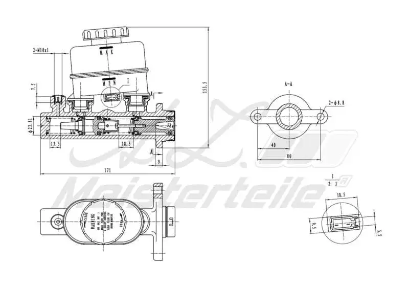 Brake Master Cylinder (AZMT-44-110-1051)
