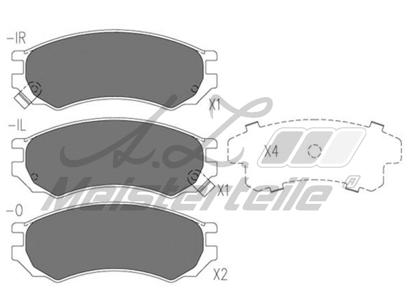 Brake Pad Set, disc brake (AZMT-44-022-2510)