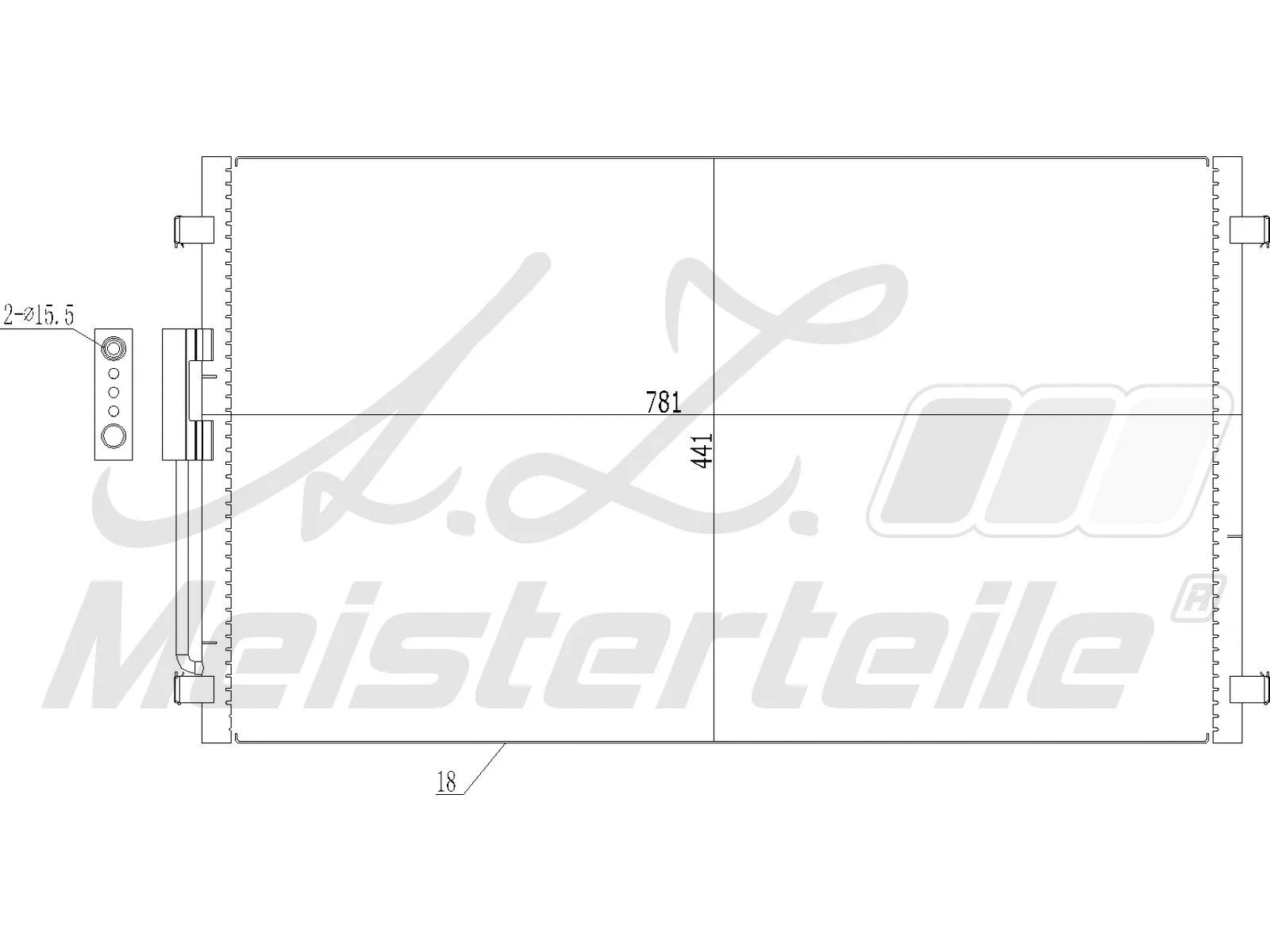 Condenser, air conditioning (AZMT-45-030-1240)
