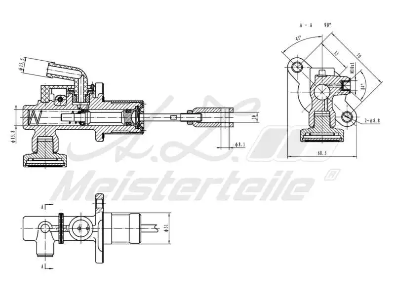 Master Cylinder, clutch (AZMT-47-030-1047)