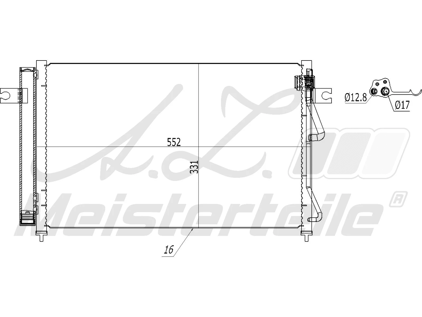 Condenser, air conditioning (AZMT-45-030-1453)