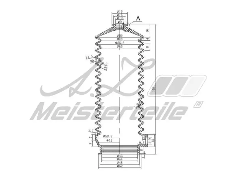 Bellow, steering (AZMT-42-020-1165)
