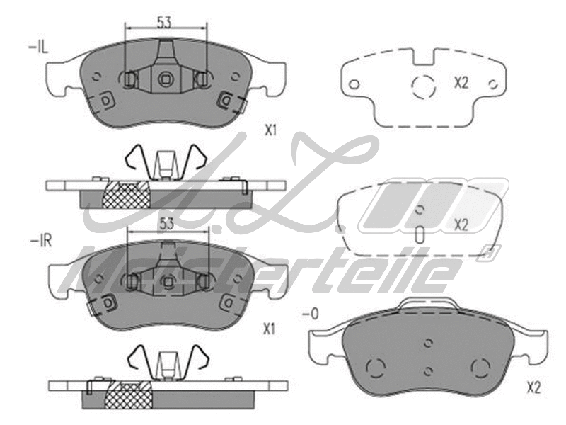 Brake Pad Set, disc brake (AZMT-44-022-2006)