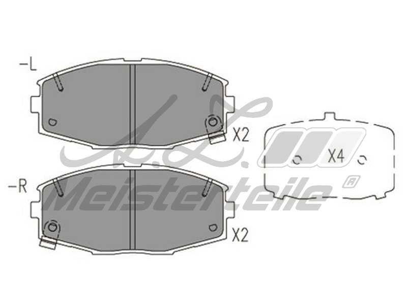 Brake Pad Set, disc brake (AZMT-44-022-2465)