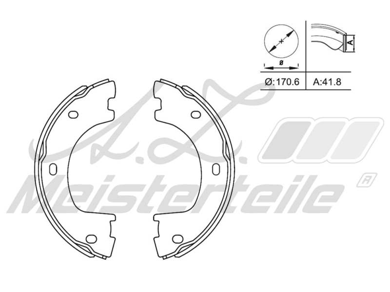 Brake Shoe Set (AZMT-44-026-1150)