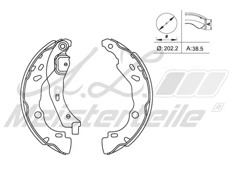 Brake Shoe Set (AZMT-44-026-1036)