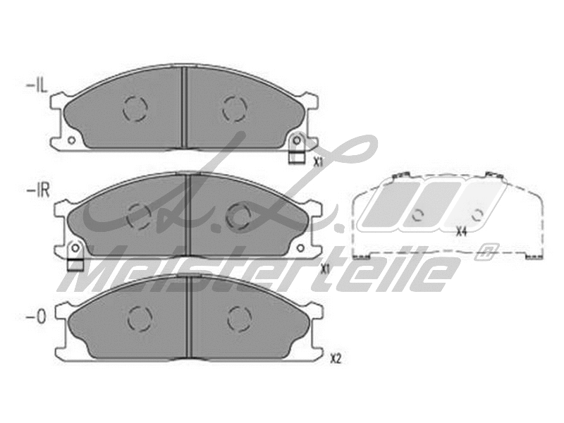 Brake Pad Set, disc brake (AZMT-44-022-2394)