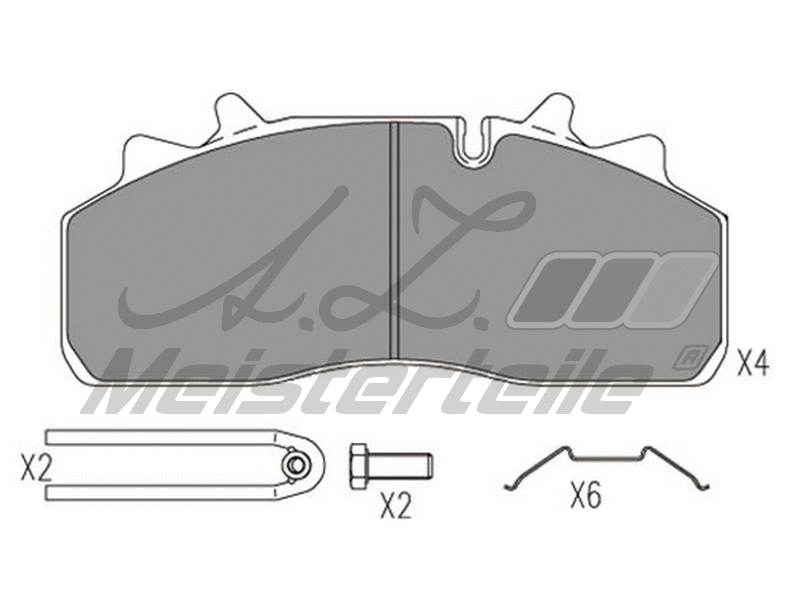 Brake Pad Set, disc brake (AZMT-44-022-2449)