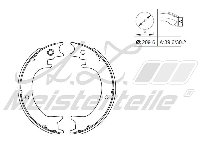 Brake Shoe Set (AZMT-44-026-1479)