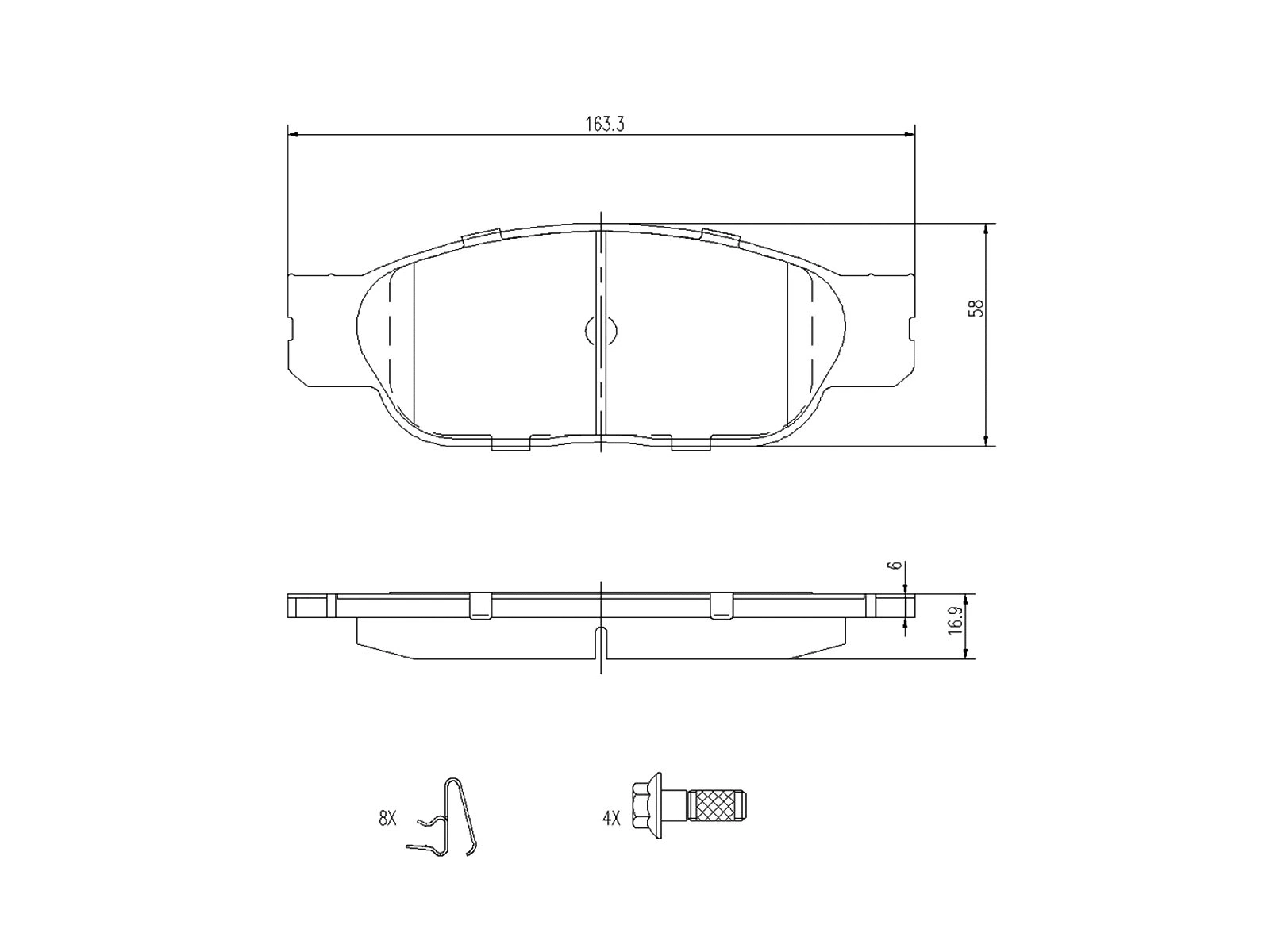 Brake Pad Set, disc brake (AZMT-44-022-1122)