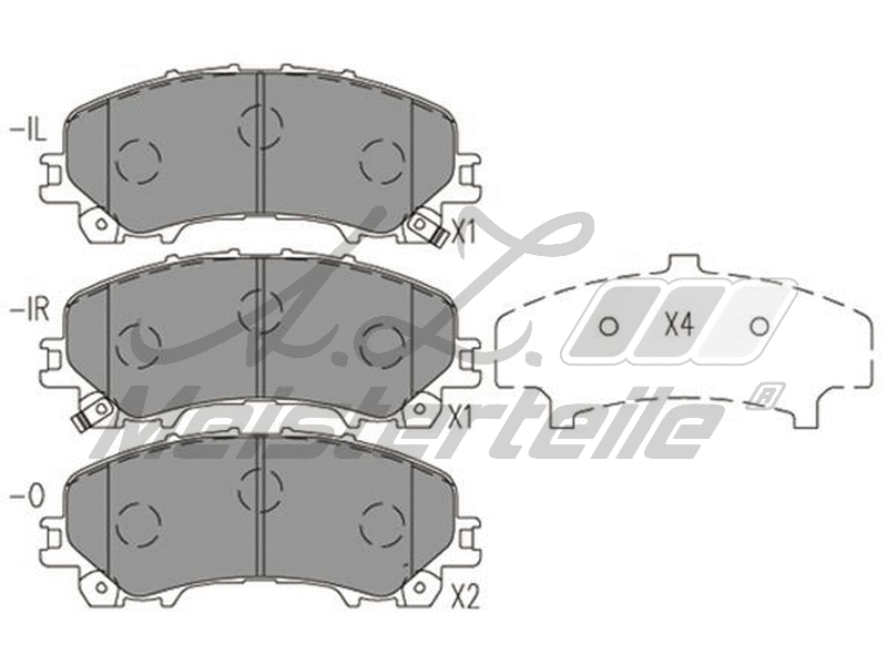 Brake Pad Set, disc brake (AZMT-44-022-2598)
