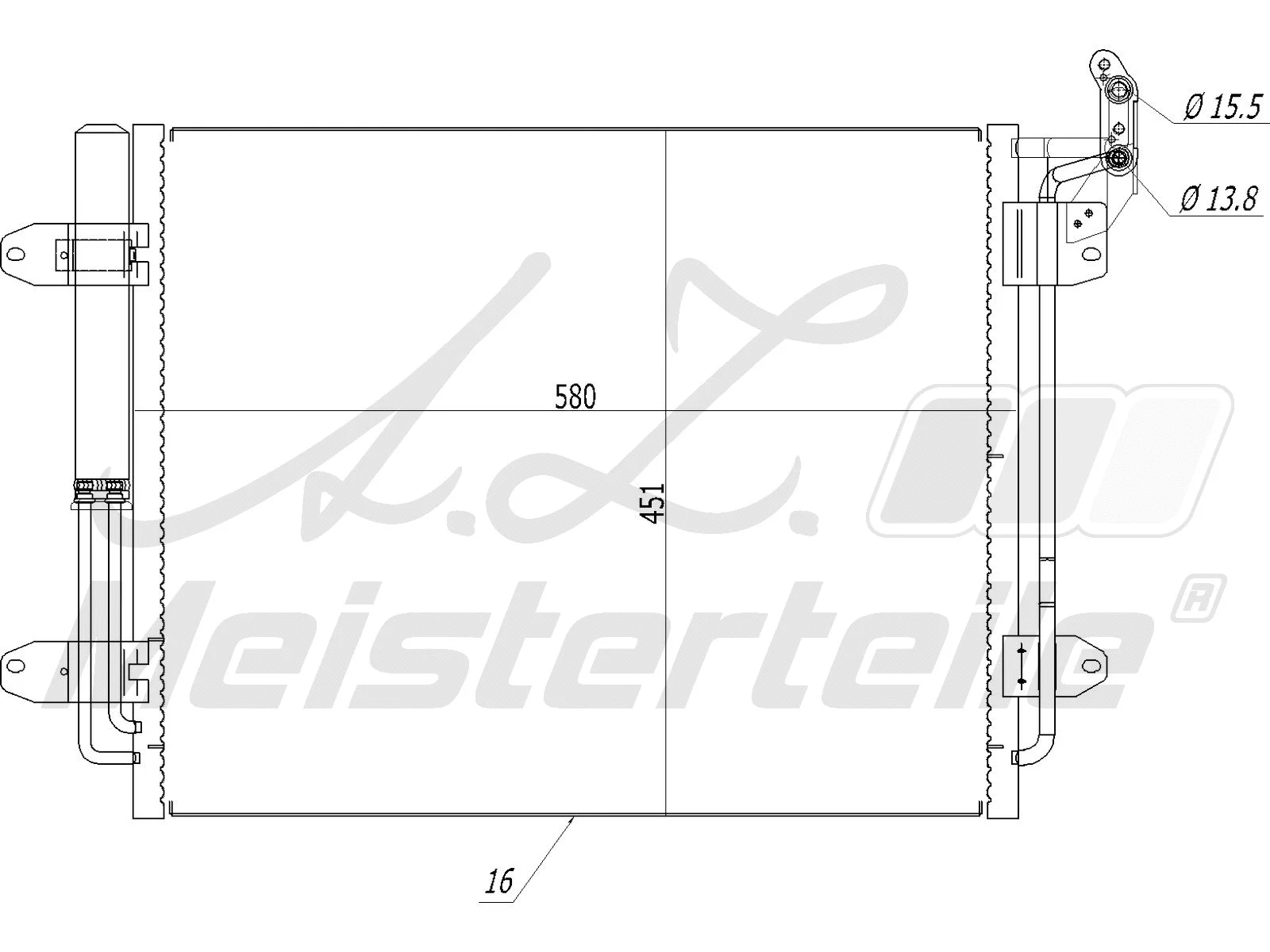 Condenser, air conditioning (AZMT-45-030-1065)