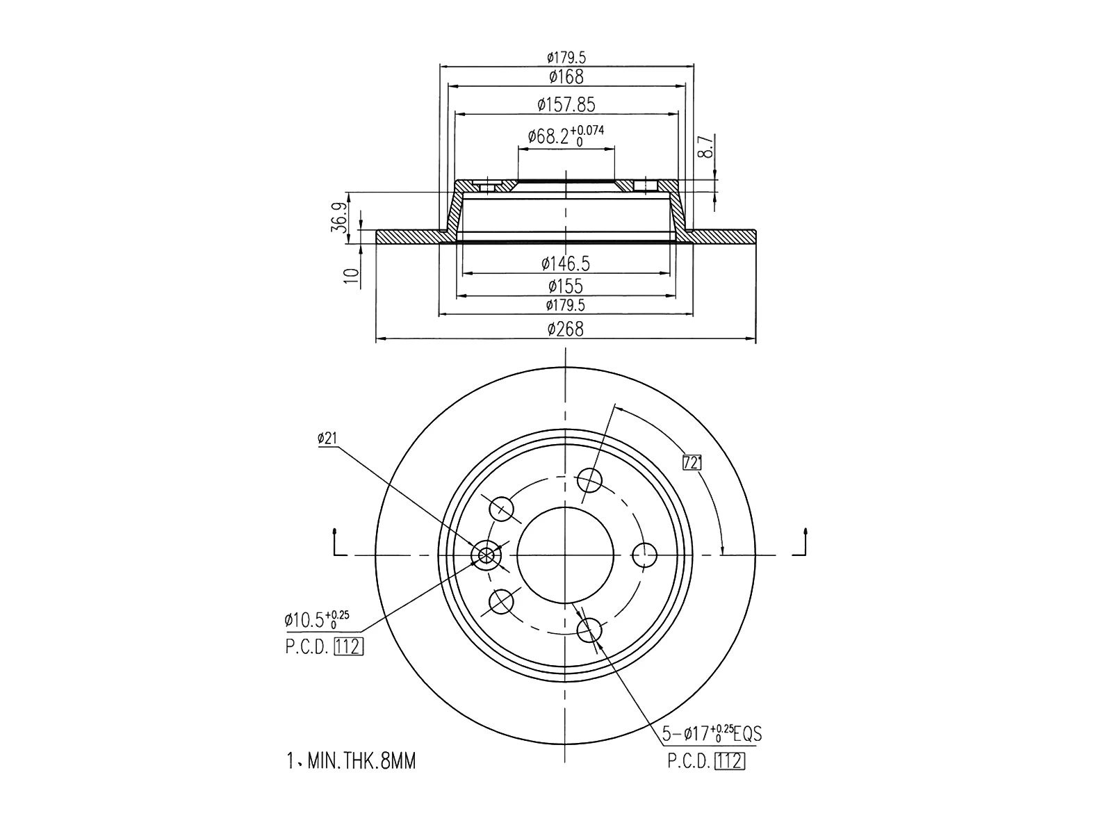 Brake Disc (AZMT-44-024-1515)