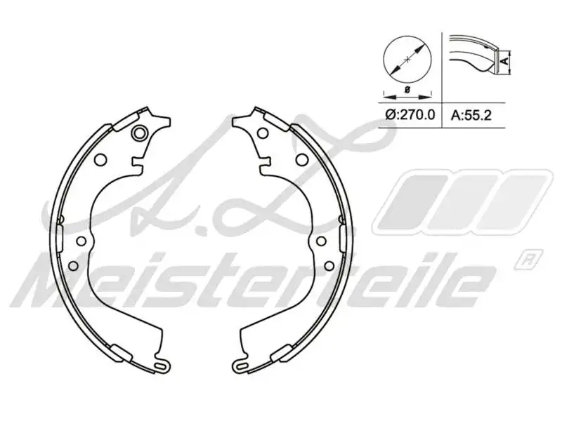 Brake Shoe Set (AZMT-44-026-1105)
