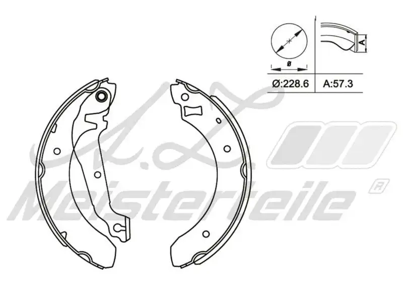 Brake Shoe Set (AZMT-44-026-1209)