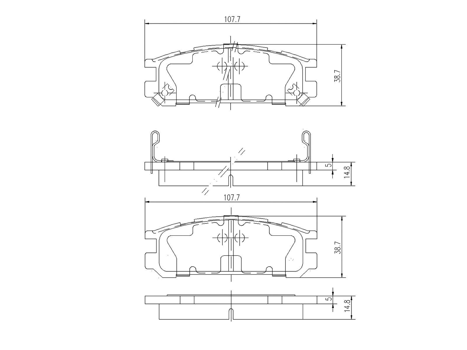 Brake Pad Set, disc brake (AZMT-44-022-1403)