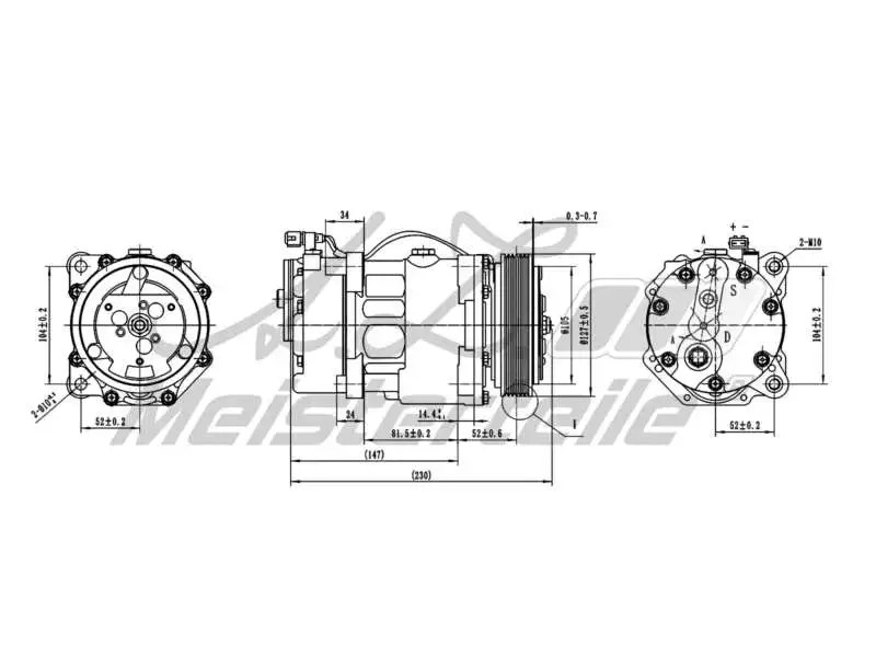 Compressor, air conditioning (AZMT-45-041-1037)